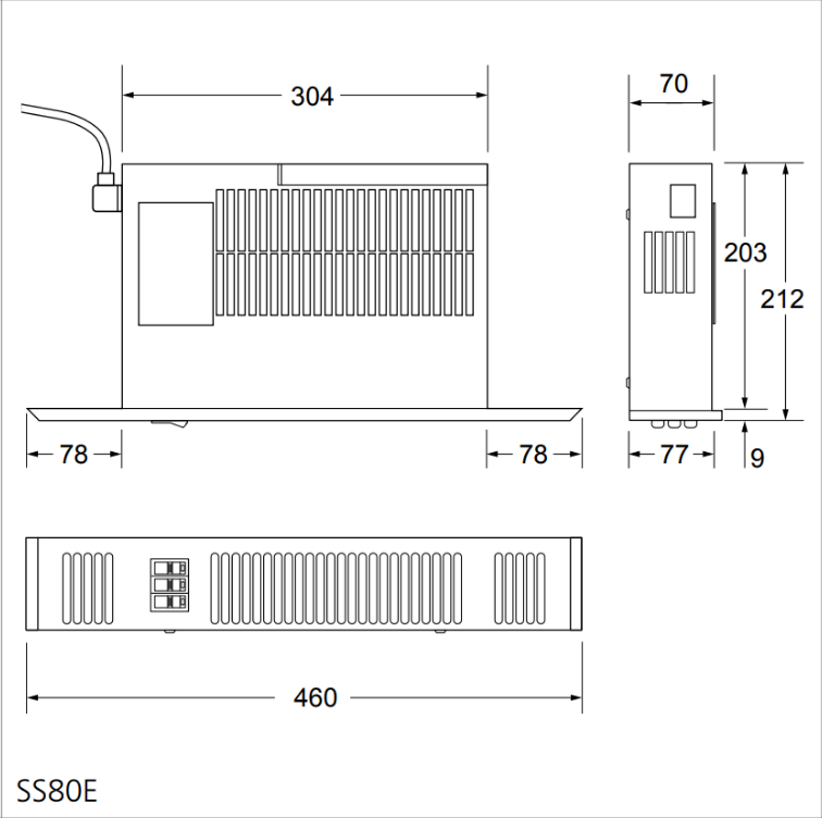 SpaceSaver SS80 E- Elektrisch - lage plintverwarming